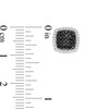Thumbnail Image 3 of 0.45 CT. T.W. Enhanced Black Composite and White Diamond Cushion Frame Stud Earrings in Sterling Silver
