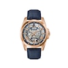 Thumbnail Image 1 of Men's Bulova Sutton Automatic Rose-Tone Strap Watch with Two-Tone Skeleton Dial (Model: 97A161)