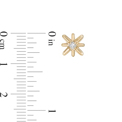 0.10 CT. T.W. Certified Canadian Diamond Solitaire True North Stud Earrings in 10K Gold (I/I2
