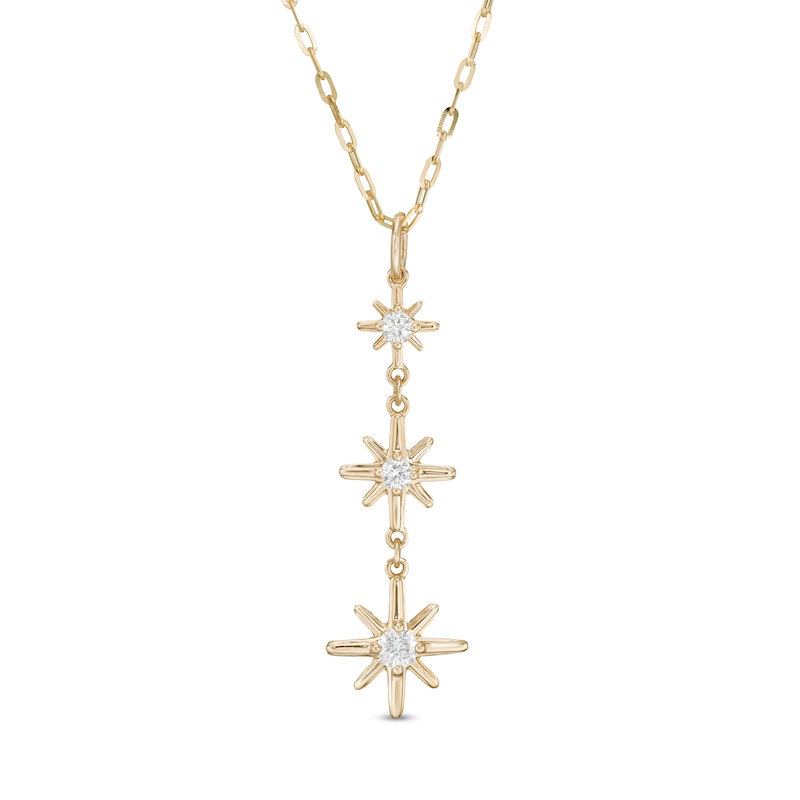 0.25 CT. T.W. Certified Canadian Diamond True North Triple Drop Pendant in 10K Gold - 20" (I/I2)