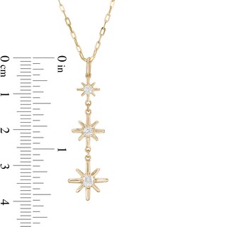 0.25 CT. T.W. Certified Canadian Diamond True North Triple Drop Pendant in 10K Gold - 20" (I/I2)