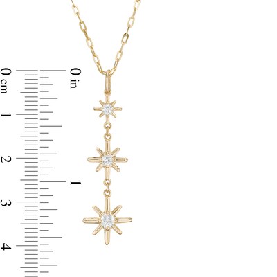 0.25 CT. T.W. Certified Canadian Diamond True North Triple Drop Pendant in 10K Gold - 20" (I/I2)