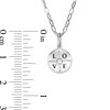 Thumbnail Image 3 of Certified Canadian Diamond Accent Solitaire True North "LOVE" Pendant in 10K White Gold - 20" (I/I2)
