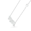 Thumbnail Image 2 of 0.04 CT. T.W. Diamond "mom" Necklace in Sterling Silver
