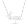 Thumbnail Image 1 of Diamond Accent "hope" Necklace in Sterling Silver