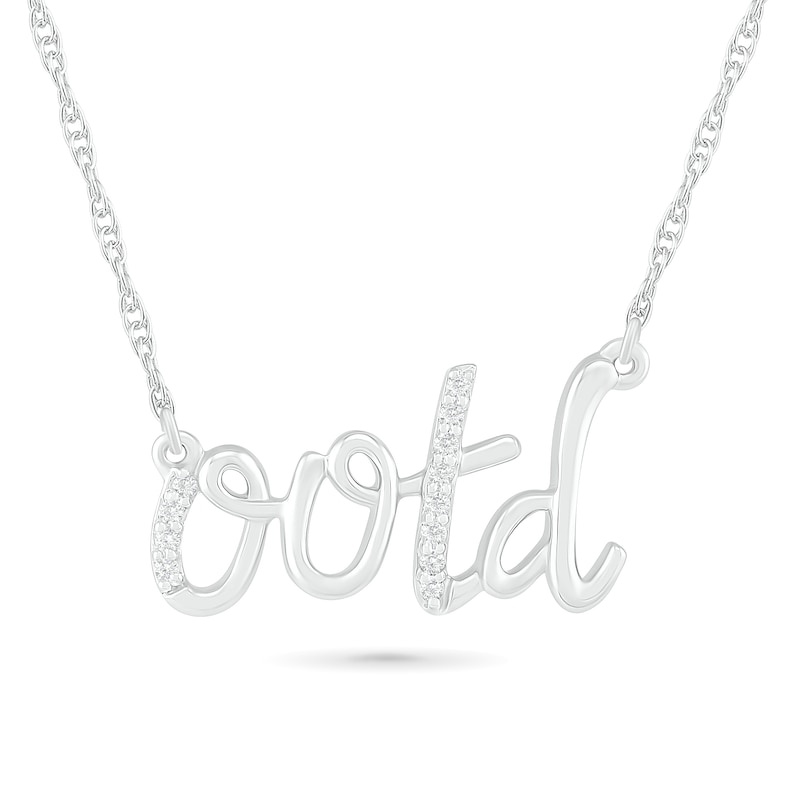 0.066 CT. T.W. Diamond "ootd" Necklace in Sterling Silver