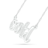 Thumbnail Image 1 of 0.066 CT. T.W. Diamond "ootd" Necklace in Sterling Silver