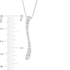 Thumbnail Image 4 of 0.45 CT. T.W. Journey Diamond Linear Wave Pendant in 10K White Gold