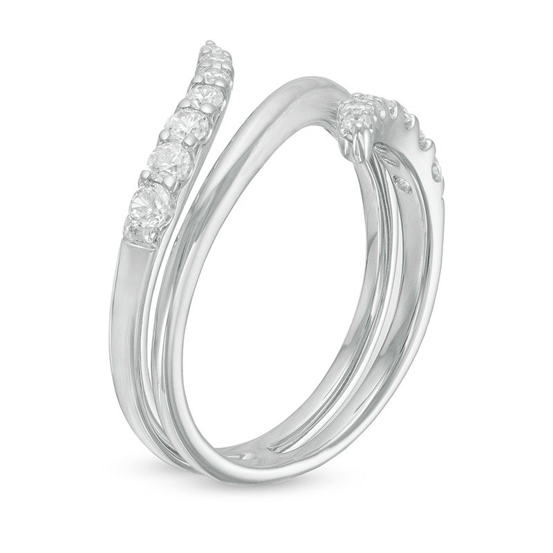 0.45 CT. T.W. Journey Diamond Bypass Ring in 10K White Gold