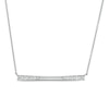 Thumbnail Image 1 of 0.45 CT. T.W. Journey Diamond Sideways Bar Necklace in 10K White Gold