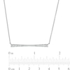 Thumbnail Image 4 of 0.45 CT. T.W. Journey Diamond Sideways Bar Necklace in 10K White Gold
