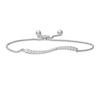 Thumbnail Image 0 of 0.45 CT. T.W. Journey Diamond Wave Bolo Bracelet in 10K White Gold - 9.0"