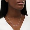 Thumbnail Image 2 of 0.45 CT. T.W. Journey Diamond Curved Bar Necklace in 10K White Gold