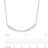 Thumbnail Image 4 of 0.45 CT. T.W. Journey Diamond Curved Bar Necklace in 10K White Gold