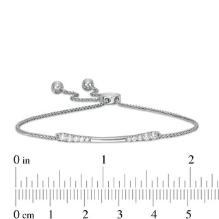 0.30 CT. T.W. Journey Diamond Bolo Bracelet in 10K White Gold - 9.0"