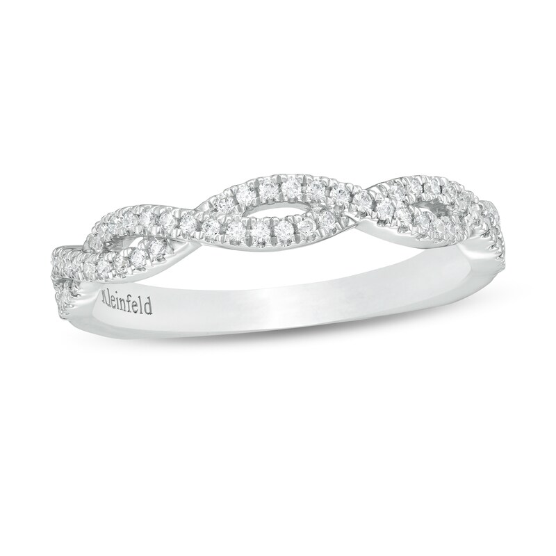 Main Image 1 of Kleinfeld® 0.23 CT. T.W. Diamond Twist Band in 14K White Gold
