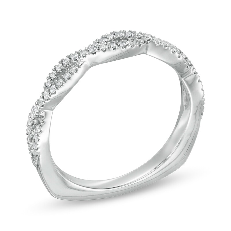 Main Image 3 of Kleinfeld® 0.23 CT. T.W. Diamond Twist Band in 14K White Gold