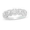 Thumbnail Image 0 of Kleinfeld® 1.20 CT. T.W. Oval Diamond Frame Five Stone Ring in 14K White Gold