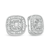 0.16 CT. T.W. Diamond Cushion Frame Stud Earrings in Sterling Silver