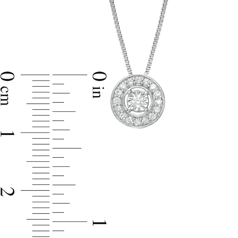 0.08 CT. T.W. Diamond Frame Pendant in Sterling Silver