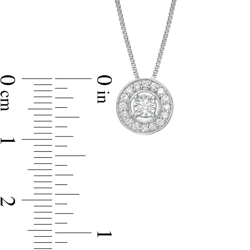 0.08 CT. T.W. Diamond Frame Pendant in Sterling Silver