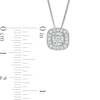 Thumbnail Image 2 of 0.08 CT. T.W. Diamond Cushion Frame Pendant in Sterling Silver