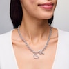 Thumbnail Image 2 of The Kindred Heart from Vera Wang Love Collection 0.085 CT. T.W. Diamond Toggle Necklace in Sterling Silver - 17"