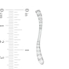 Thumbnail Image 3 of 0.95 CT. T.W. Journey Diamond Linear Wave Drop Earrings in 10K White Gold