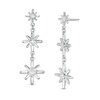 Thumbnail Image 1 of 0.50 CT. T.W. Certified Canadian Diamond True North Triple Drop Earrings in 10K White Gold (I/I2)