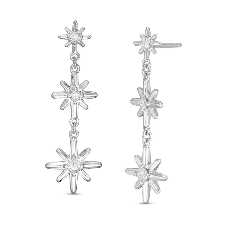 0.50 CT. T.W. Certified Canadian Diamond True North Triple Drop Earrings in 10K White Gold (I/I2)