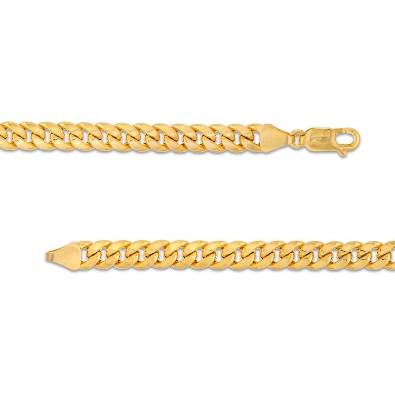 5.25mm Cuban Curb Chain Necklace in Hollow 10K Gold - 26"