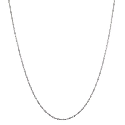 1.0mm Singapore Chain Necklace in Solid 10K Gold