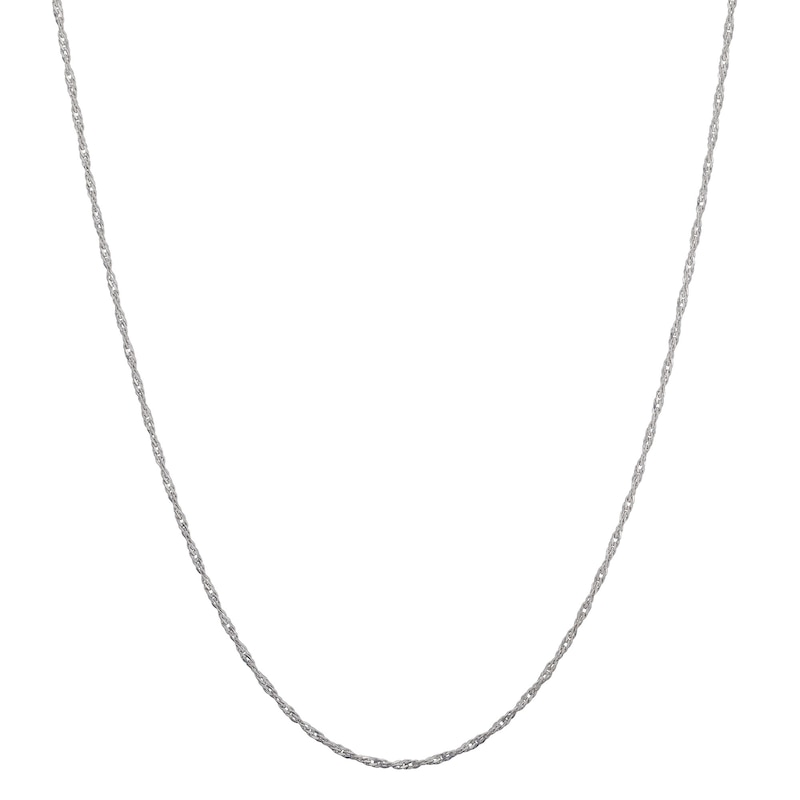 1.0mm Singapore Chain Necklace in Solid 10K White Gold - 18"
