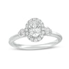 Thumbnail Image 0 of Vera Wang Love Collection 0.69 CT. T.W. Oval Diamond Frame Engagement Ring in 14K White Gold