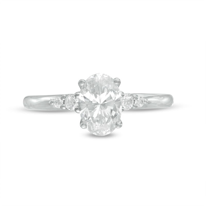 Vera Wang Love Collection 0.82 CT. T.W. Oval Diamond Engagement Ring in 14K White Gold