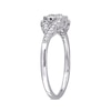 Thumbnail Image 3 of 0.26 CT. T.W. Diamond Flower and Leaves Vintage-Style Ring in Sterling Silver