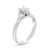 Thumbnail Image 2 of Vera Wang Love Collection 0.69 CT. T.W. Princess-Cut Diamond Ornate Frame Engagement Ring in 14K White Gold