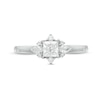 Thumbnail Image 3 of Vera Wang Love Collection 0.69 CT. T.W. Princess-Cut Diamond Ornate Frame Engagement Ring in 14K White Gold