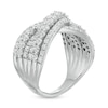 2.00 CT. T.W. Certified Lab-Grown Diamond Multi-Row Bypass Ring in 14K White Gold (F/SI2)
