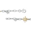 Thumbnail Image 3 of 0.16 CT. T.W. Certified Canadian Diamond True North Charm Bracelet in Sterling Silver and 10K Gold - 7.5" (I/I2)
