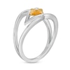 Thumbnail Image 2 of Certified Canadian Diamond Accent Solitaire True North Orbit Ring in 10K Two-Tone Gold (I/I2)