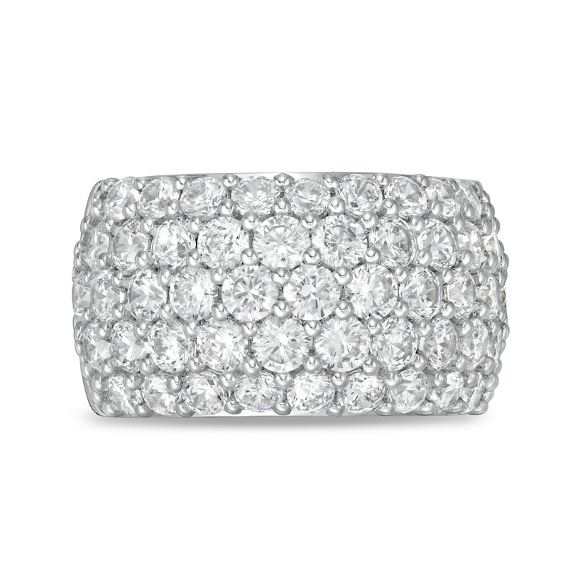 4.00 CT. T.W. Certified Lab-Created Diamond Multi-Row Band in 14K White Gold (F/SI2)