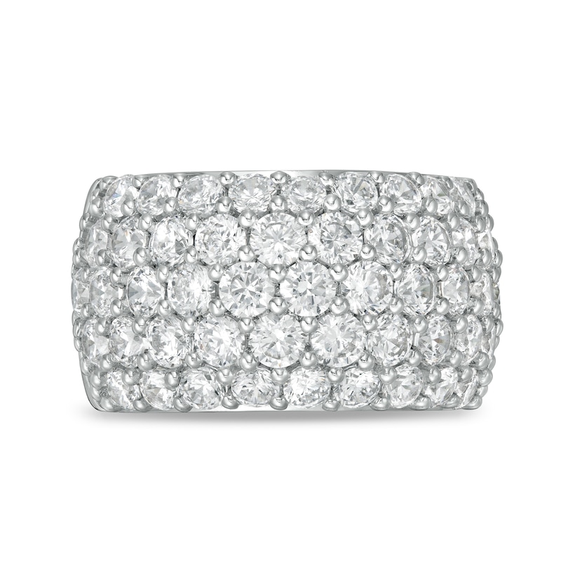 4.00 CT. T.W. Certified Lab-Created Diamond Multi-Row Band in 14K White Gold (F/SI2)|Peoples Jewellers