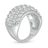 Thumbnail Image 2 of 4.00 CT. T.W. Certified Lab-Created Diamond Multi-Row Band in 14K White Gold (F/SI2)