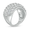 4.00 CT. T.W. Certified Lab-Created Diamond Multi-Row Band in 14K White Gold (F/SI2)