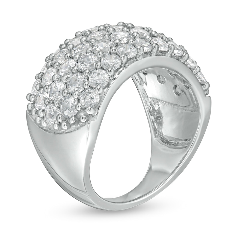 4.00 CT. T.W. Certified Lab-Created Diamond Multi-Row Band in 14K White Gold (F/SI2)