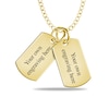 Thumbnail Image 1 of Small Engravable Photo Dog Tag Duo Pendant in 10K White, Yellow or Rose Gold (2 Images and 2 Lines)