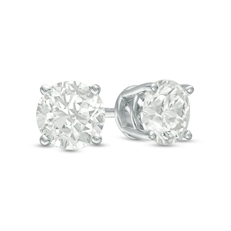 1.20 CT. T.W. Diamond Solitaire Stud Earrings in 10K White Gold