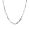 Thumbnail Image 1 of 6.00 CT. T.W. Certified Lab-Grown Diamond Graduating Tennis Necklace in 14K White Gold (F/SI2) - 16"