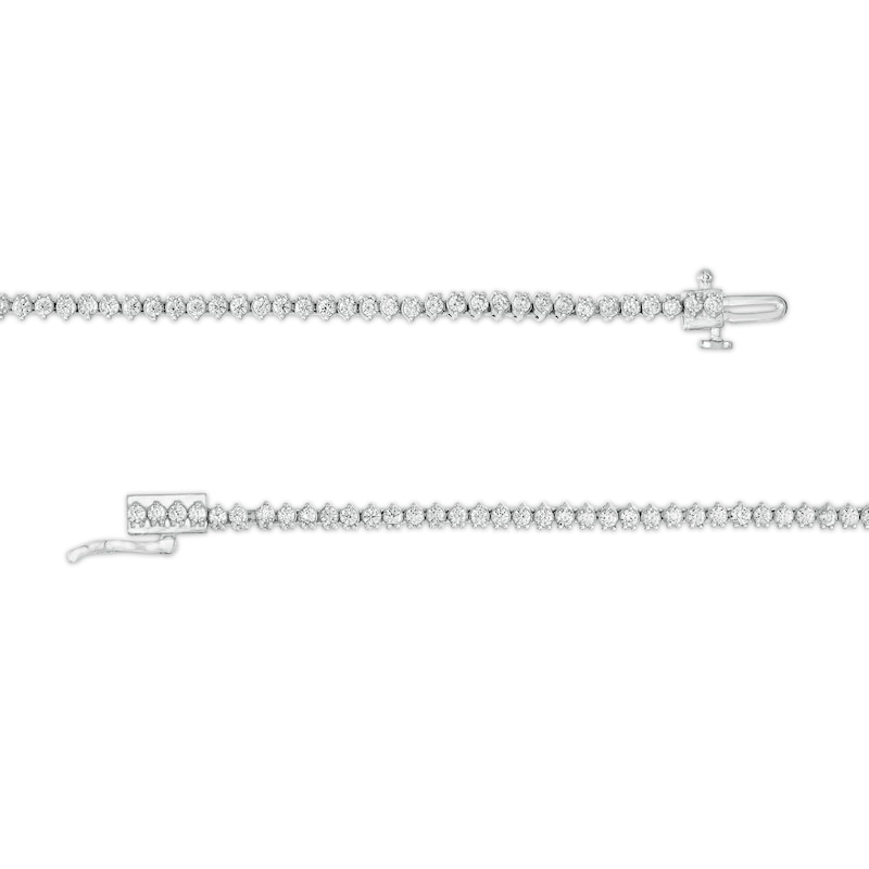 Main Image 3 of 6.00 CT. T.W. Certified Lab-Grown Diamond Graduating Tennis Necklace in 14K White Gold (F/SI2) - 16"